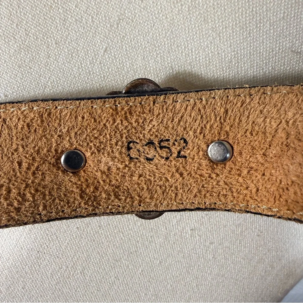 Vintage Justin Leather Concho Western Belt